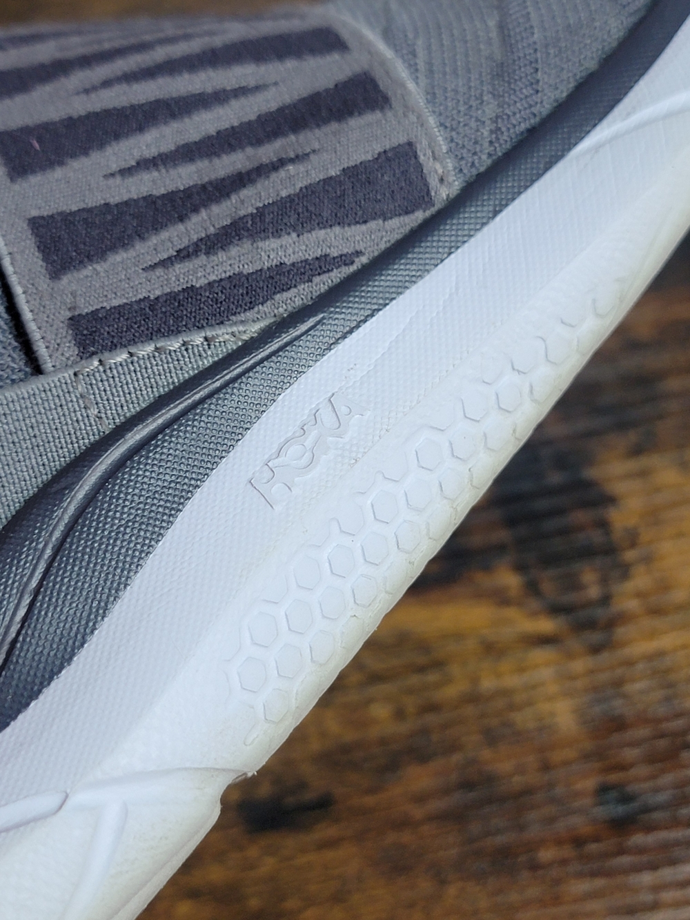 Hoka Hupana Slip- Gray and White Slip On Sneakers - Picture 6 of 8